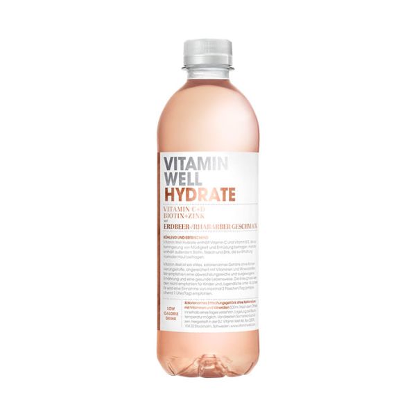 Vitamin Well 500 ml Flasche zzgl. Pfand Hydrate / Vitamin C + D, Zink, Biotin | MHD 05,05,24