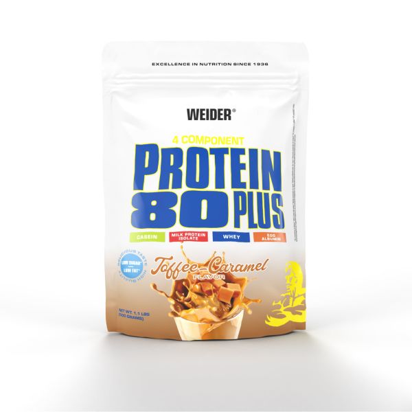 Weider Protein 80 Plus 500 g Standbeutel Toffee-Karamell