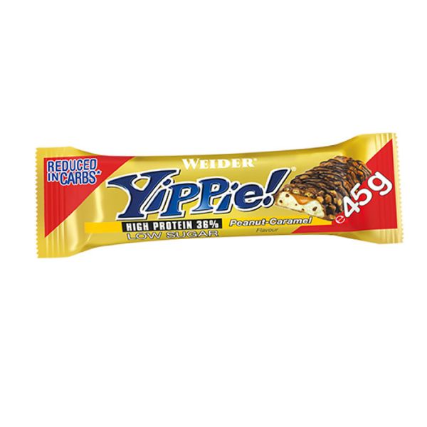 Weider YIPPIE!® Bar 45 g Erdnuss-Karamelll | MHD 30.04.24