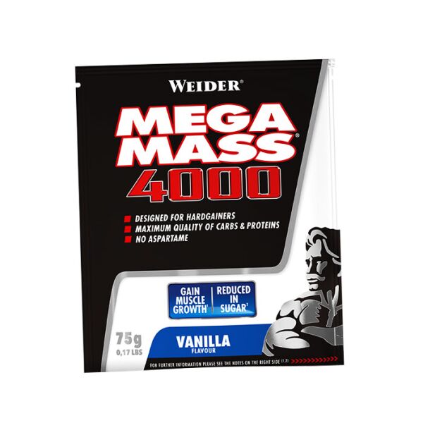 Weider Mega Mass® 4000 75 g Probierbeutel Vanille | MHD 30.10.26
