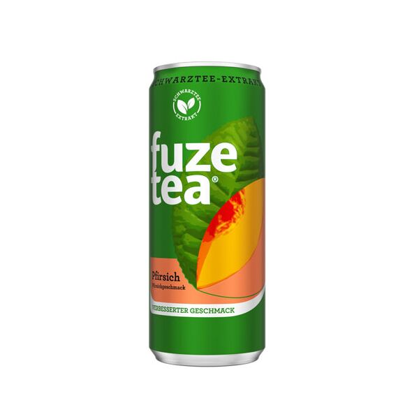 fuze tea zzgl. Pfand 330ml Dose Schwarzer Tee Pfirsich
